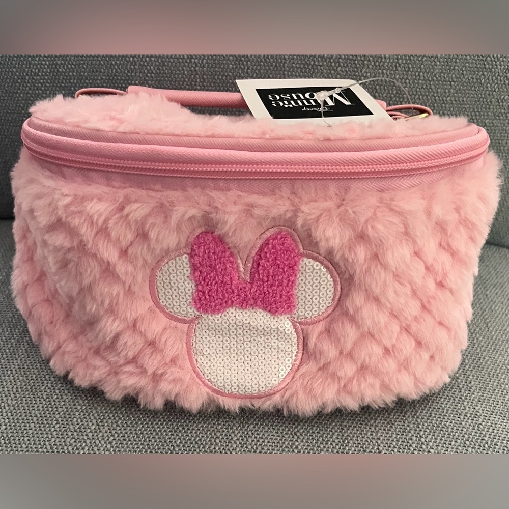 Disney Minnie Mouse Fleece Cosmetic Case NWT